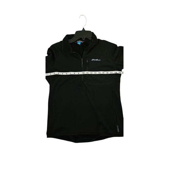 Eddie Bauer Women’s FreeHeat 1/4 Zip Pullover Jacket Size L Black Thermal Top - Picture 3 of 4